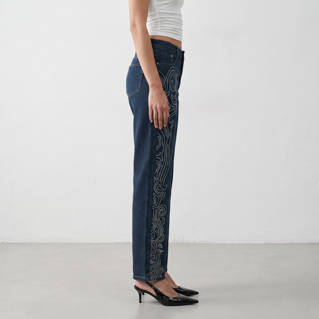 Rhinestone Swirl Jeans