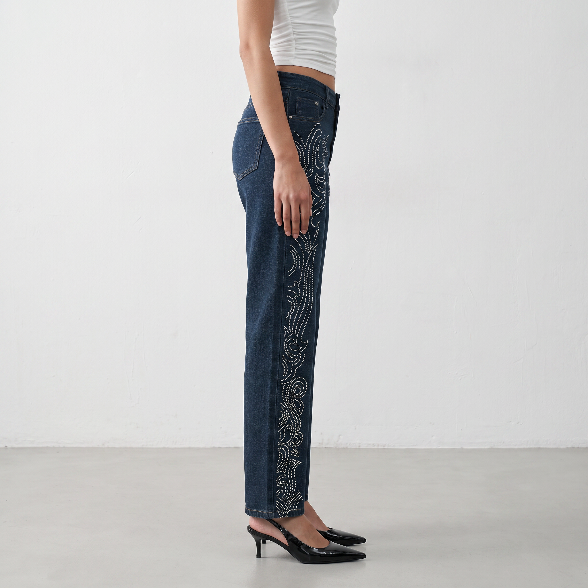 Rhinestone Swirl Jeans