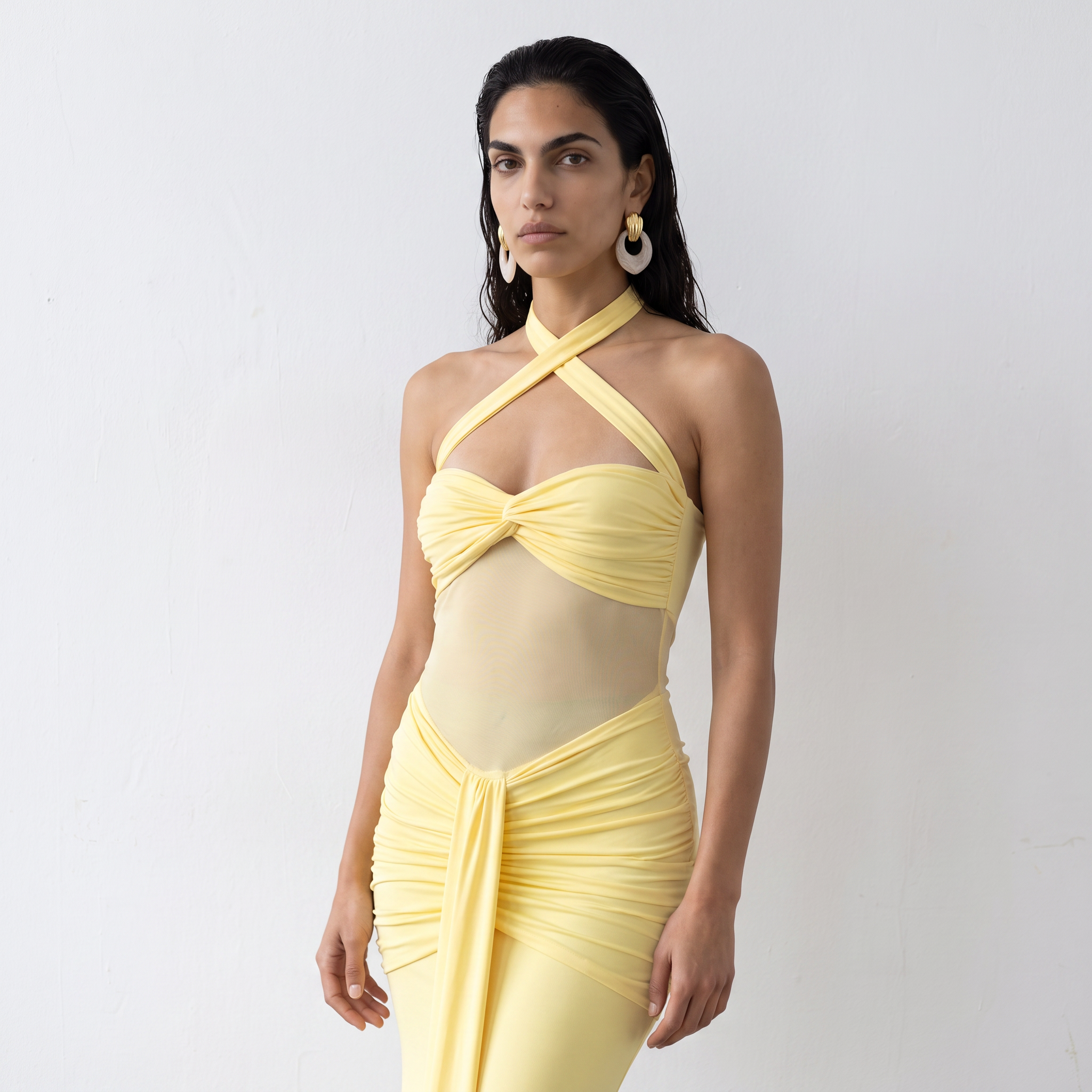 Ruched Bodice Maxi Dress