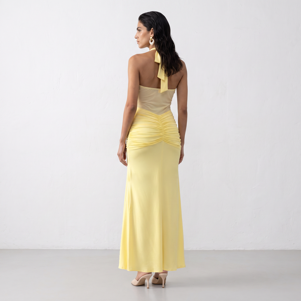 Ruched Bodice Maxi Dress