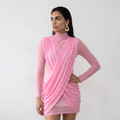 Ruched Wrap Mini Dress