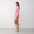 Ruched Wrap Mini Dress