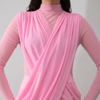 Ruched Wrap Mini Dress