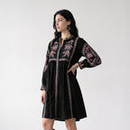 Shellora Embroidered Short Dress