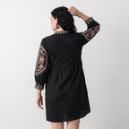 Shellora Embroidered Short Dress