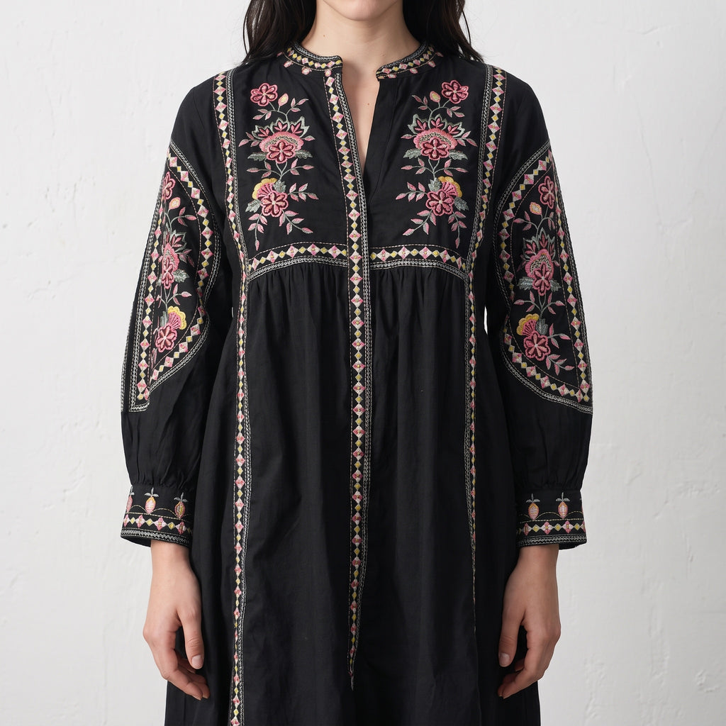 Shellora Embroidered Short Dress