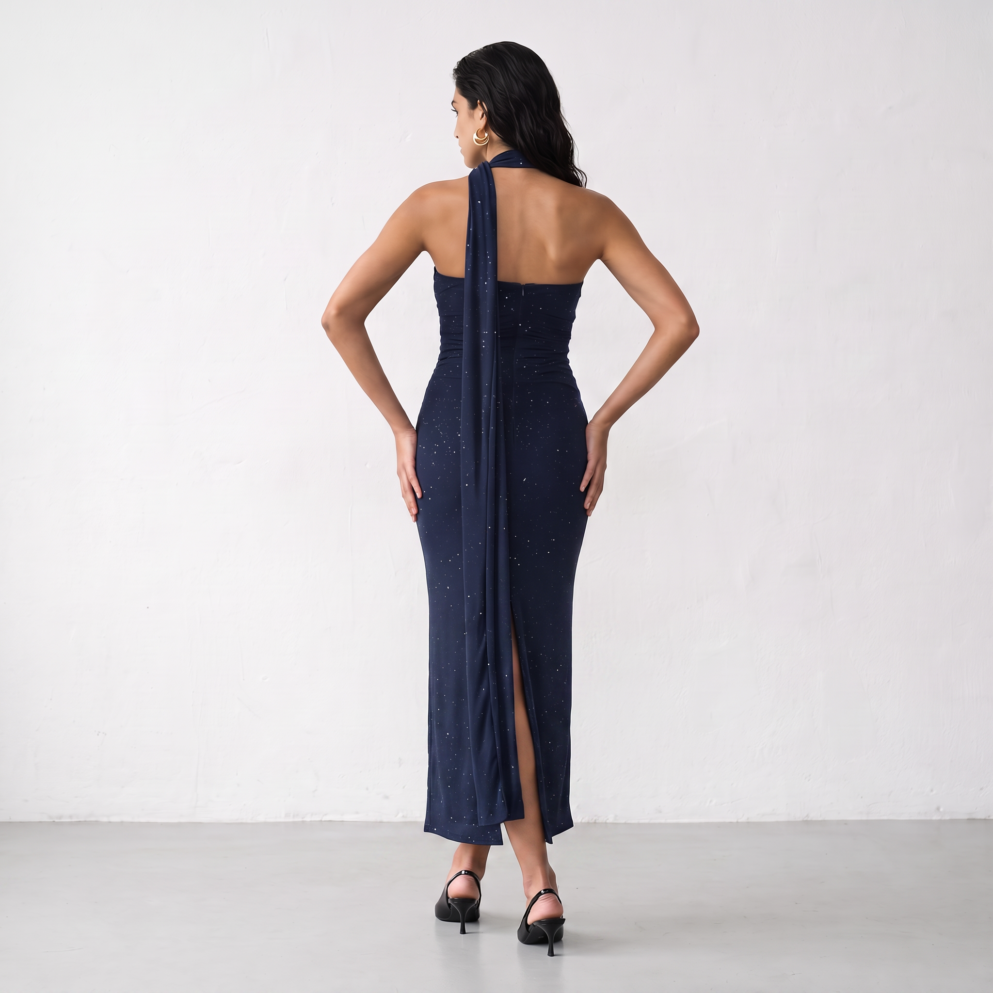 Shimmer Strapless Maxi Dress