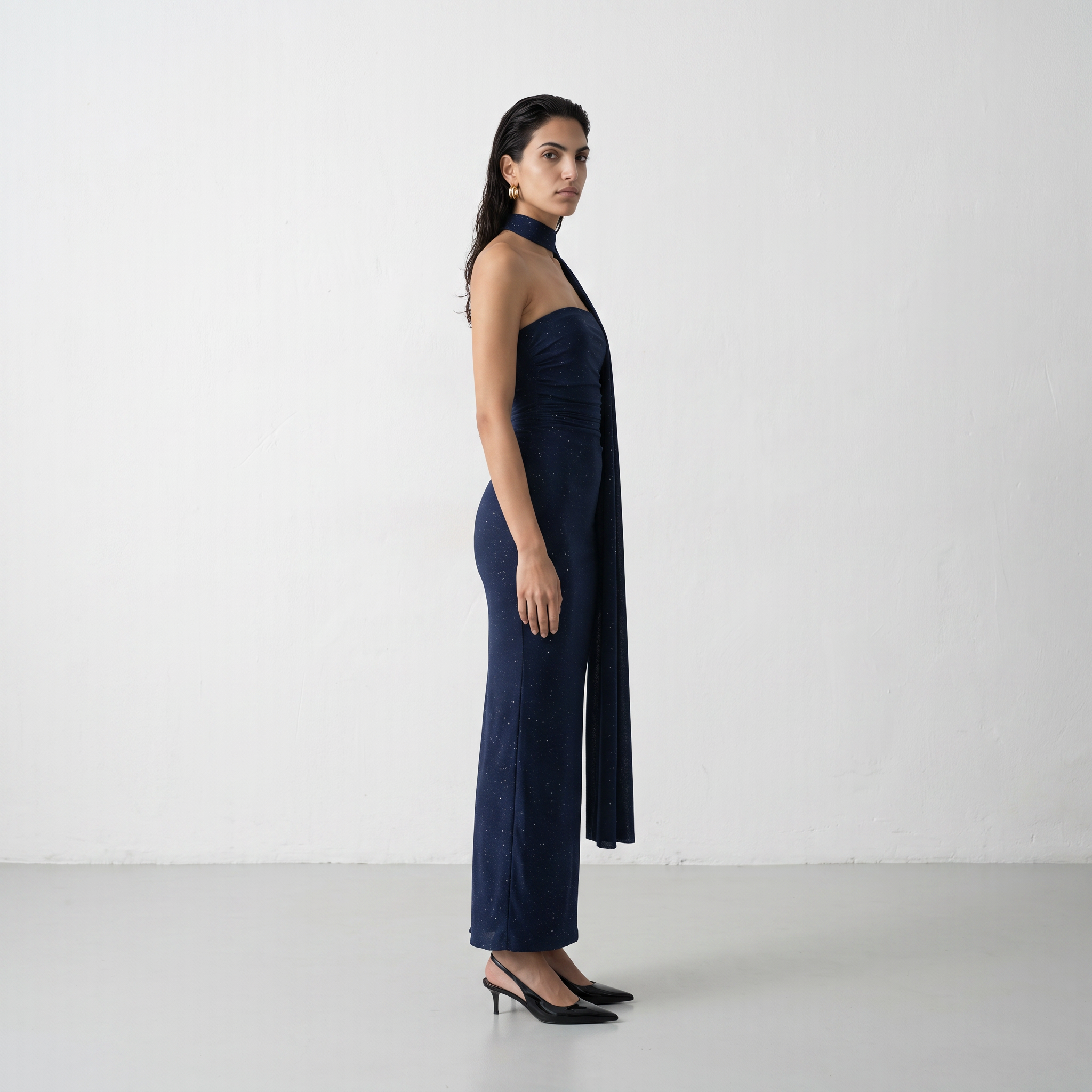 Shimmer Strapless Maxi Dress