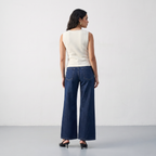 Sleeveless Collared Button Top