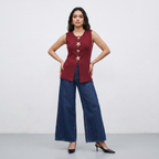 Statement Button Sleeveless Top