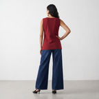 Statement Button Sleeveless Top