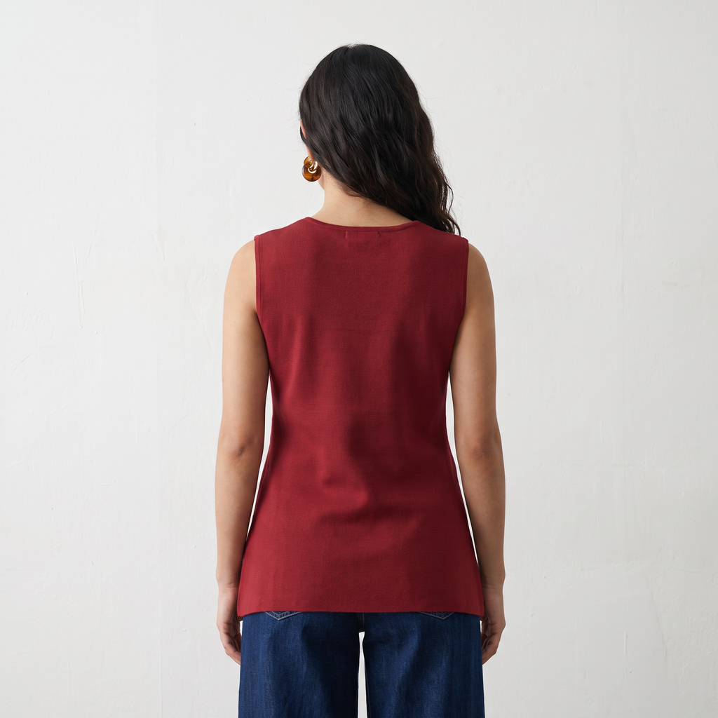 Statement Button Sleeveless Top