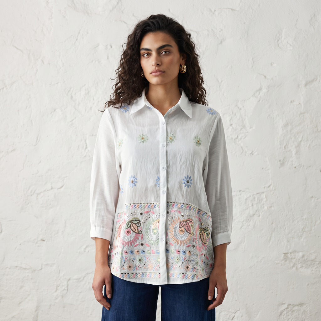 Statement Embroidery Shirt