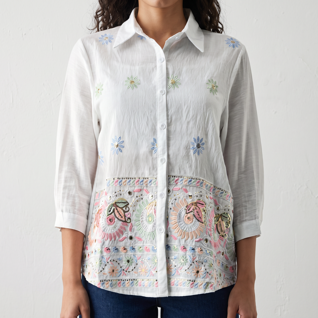 Statement Embroidery Shirt
