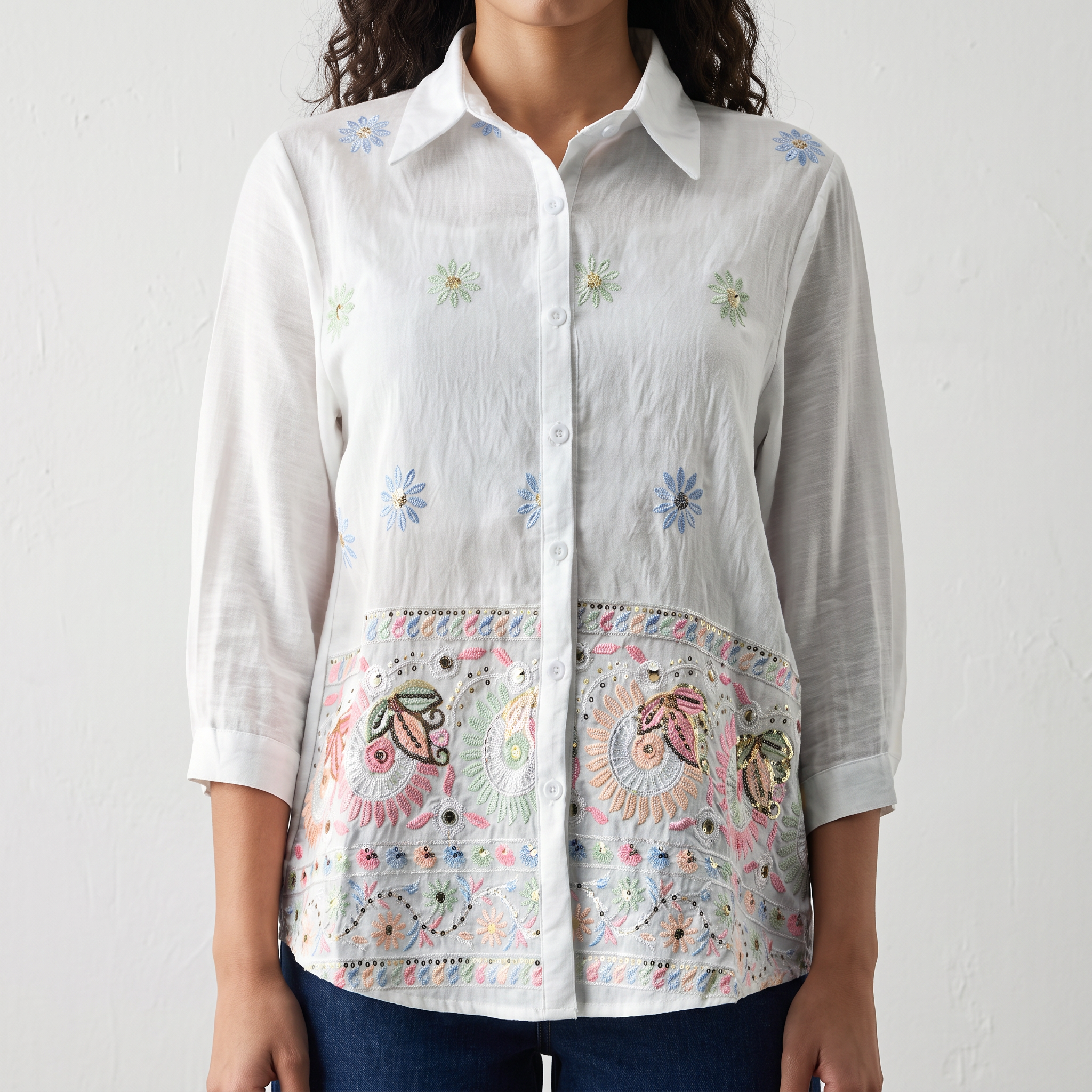 Statement Embroidery Shirt