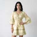 Stellar Bloom Beige Short Dress