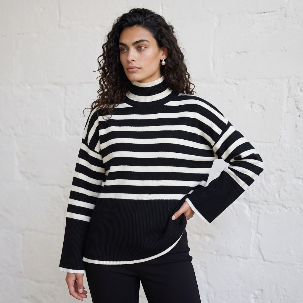 Striped Knitted Two Piece Set