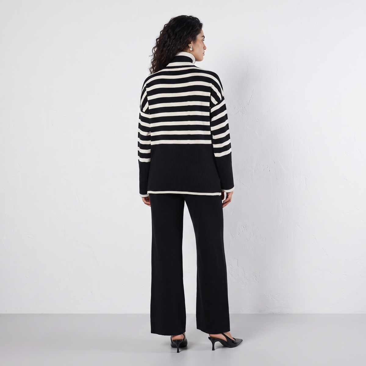 Striped Knitted Two Piece Set