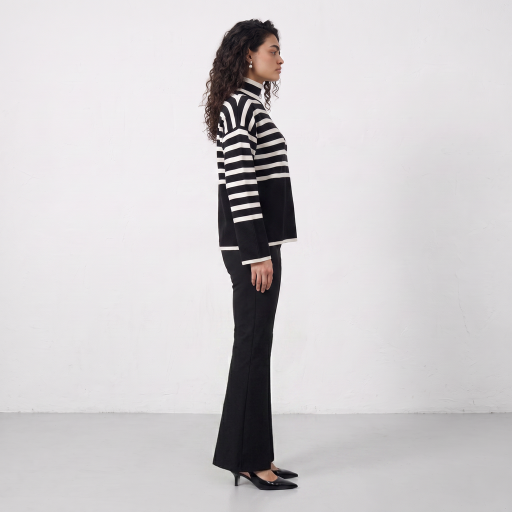 Striped Knitted Two Piece Set