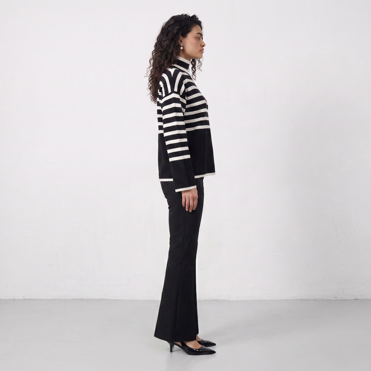 Striped Knitted Two Piece Set