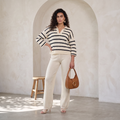 Striped Knitted Two Piece Set