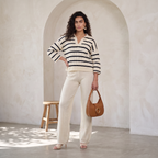 Striped Knitted Two Piece Set