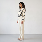 Striped Knitted Two Piece Set