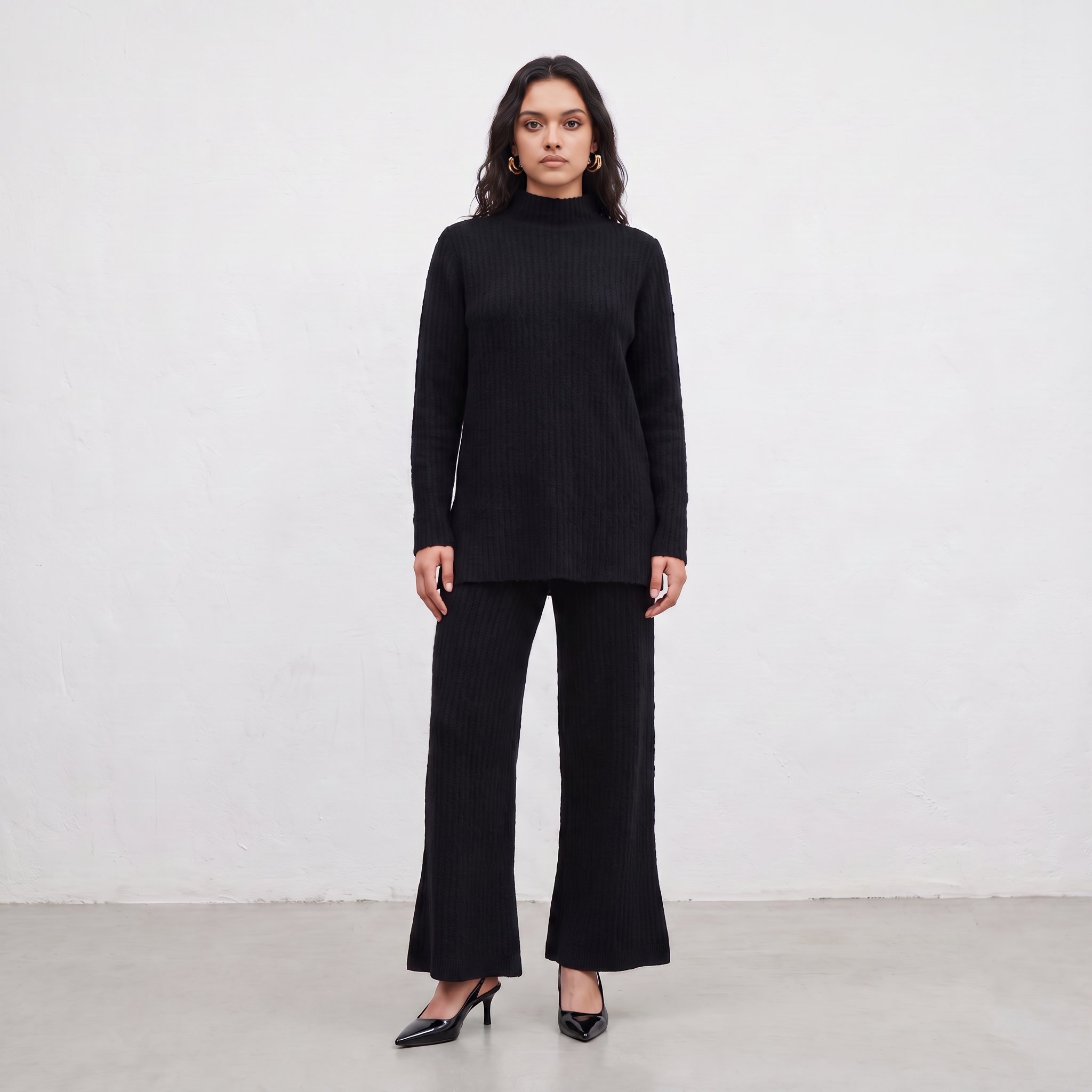 Warm Knitted Two Piece Set