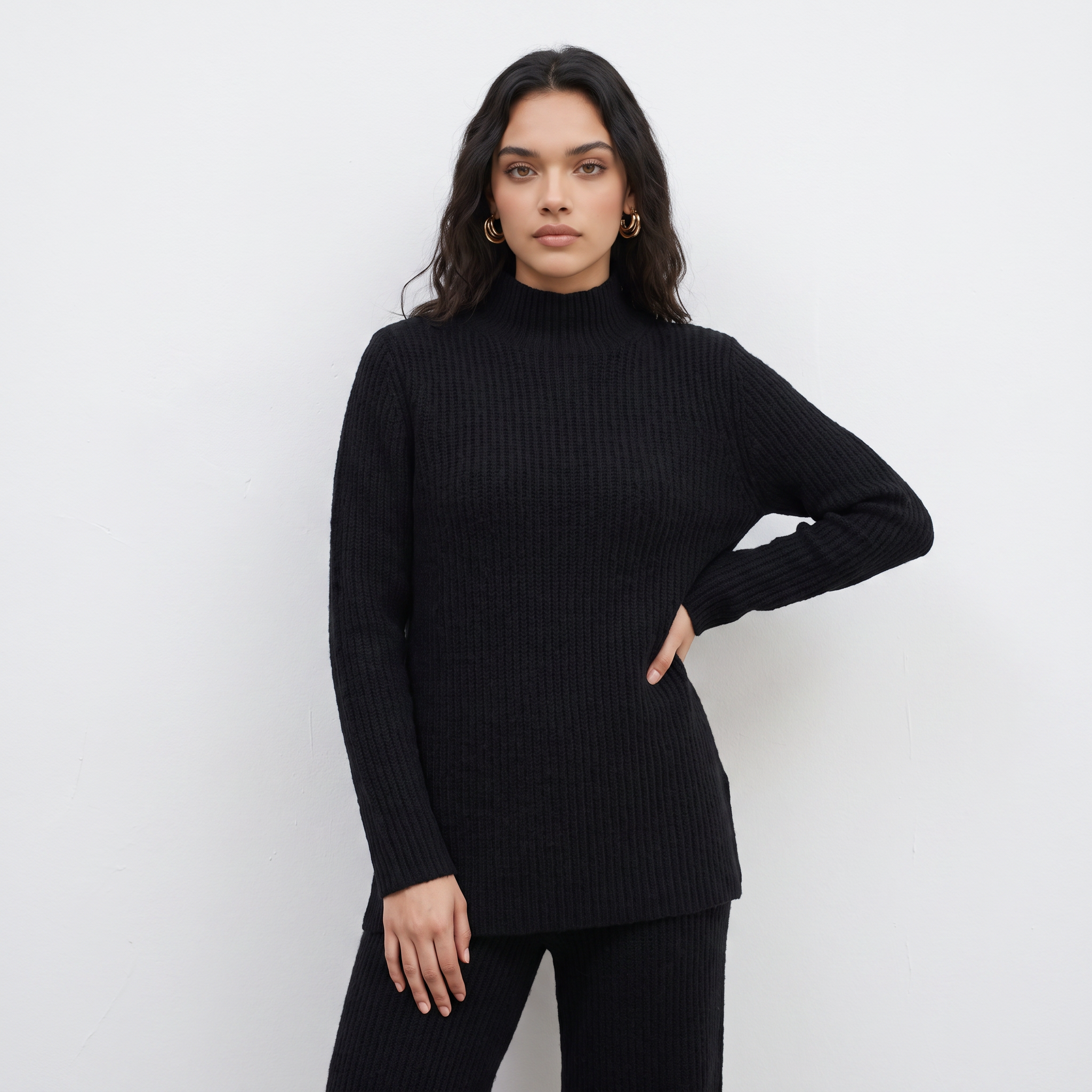 Warm Knitted Two Piece Set