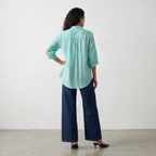 Washed Effect Lace Shirt