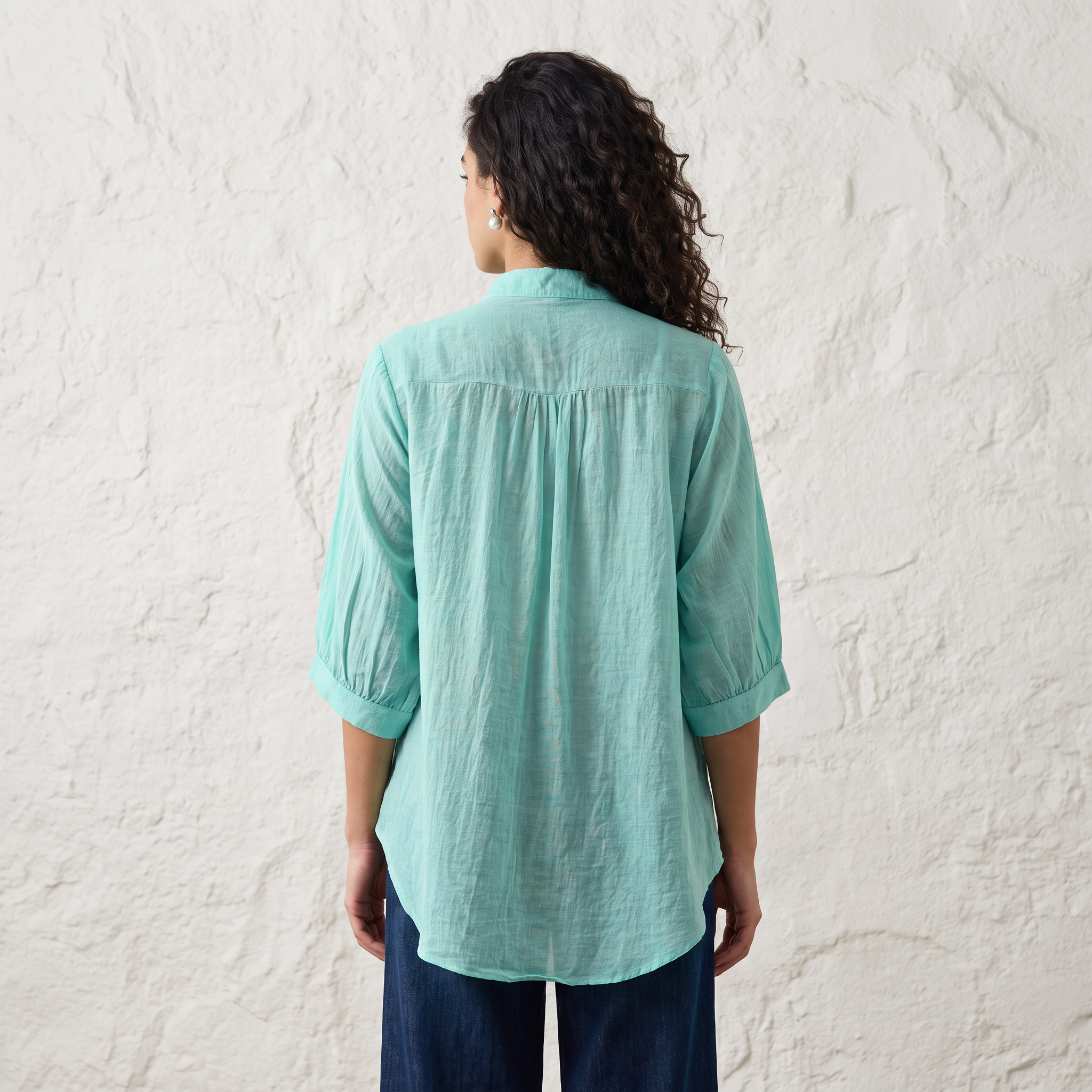 Washed Effect Lace Shirt